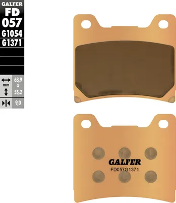 Produktbild von Bremsbeläge Galfer FD057G1371 Sinter-Metall STREET hinten für Yamaha FZR OW01 R Competition Venture Royale XVZ13TD 750 / 1300 ccm Bj. 1987 - 1995