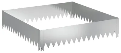 Obrázek produktu pro vidaXL Trávníková obruba 100 x 100 x 20 cm, ocel, stříbrná