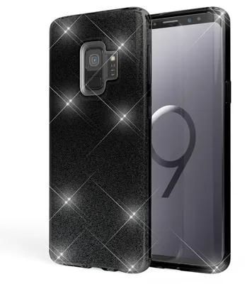 Obrázek produktu pro Kryt na mobilní telefon Samsung Galaxy S9 od NALIA, třpytivý tenký kryt ochranný kryt černý