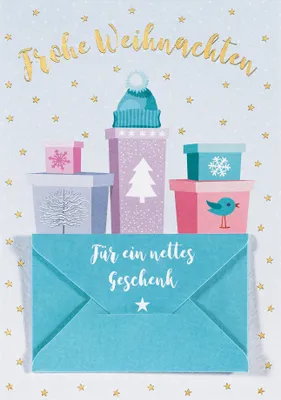 Produktbild von Weihnachten  Pastel Collection  Glückwunschkarte im Format 115x17cm mi