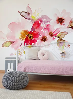 Produktbild von Coloray Fototapete 416x254 cm An Einer Wand Latex Latextapete -  Blumen