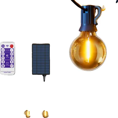 Obrázok produktu pre LED rozprávkové svetlá, solárne napájanie, stmievateľné režimy, 12 m 30 LED, 0-5W