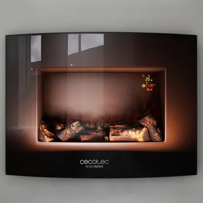Produktbild von Dekoratívny elektrický nástenný krb Cecotec Warm 2200 Curved Flames 2000W Black