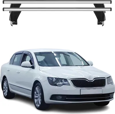 Image de Menabo Barres de toit Transversales pour Skoda Superb 2008-2013 Gris ABE 2x