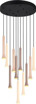 Produktbild von TRIO 352091117 FIATO Pendelleuchte D400mm SMD LED 11x3W/400lm 2300+3000+4000K schwarz, kaffeebraun, beige, dimmbar