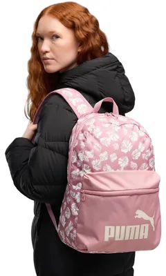 Zdjęcie produktu dla Plecзак PUMA Phase AOP, pojemność 22L, kolor: różowo-brązowy (Dusky Rosewood) z elementami w kolorze ciepłej bieli i kwiatowym wzorem