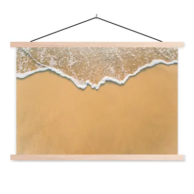 Produktbild von MuchoWow® Textilposter Strand - Sommer - Meer 120x80 cm mit holzfarbenen Rahmen - Aufhängeset