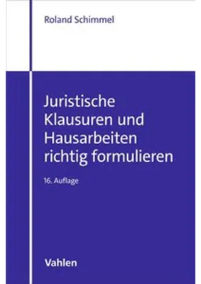 Obrázok produktu pre Juristische Klausuren und Hausarbeiten richtig formulieren