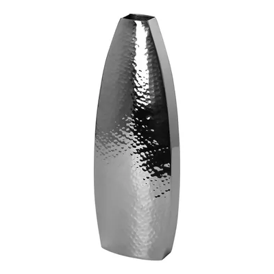 Produktbild von ALETTA Vase - H. 30 cm in silber aus Edelstahl - Vase für Pampasgras