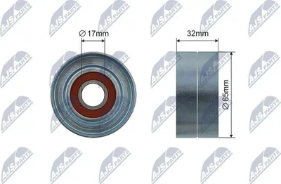 Produktbild von NTY RNK-ME-060 Spannrolle Keilrippenriemen 65mm passend für MERCEDES-BENZ M-Klasse (W164) S-Klasse Limousine (W221) G-Klasse SUV (W463) R-Klasse GL