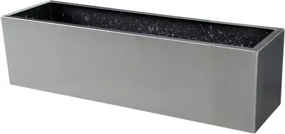Produktbild von VIVANNO Blumenkasten Edelstahl BALKONIX Kasten, Edelstahl gebürstet gebürstet - 60x17x17 cm