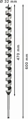 Immagine prodotto di Punta per legno, esagonale 32 x 470 x 600 mm, d 11,1 mm