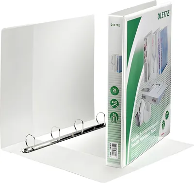 Immagine prodotto di LEITZ 4284-00-01 Raccoglitore ad anelli di presentazione A4 extra largo bianco 4 anelli D(S)