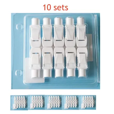 Immagine prodotto di 10 set di clip a banana per cavi ECG, connettore ECG da 4,0 mm, interruttore multifunzione, elettrodo
