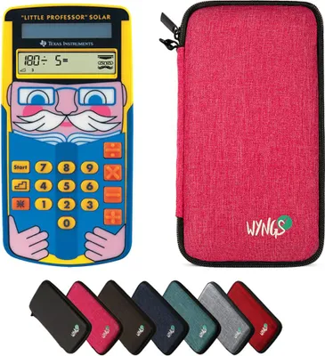 Produktbild von TI-Little Professor inkl. WYNGS Schutztasche Pink - Interaktiver Rechentrainer - Basic Set