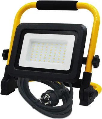 Obrázek produktu pro 50W LED stavební reflektor pracovní světlo dílenské světlo IP66 černá studená bílá (6500 K)