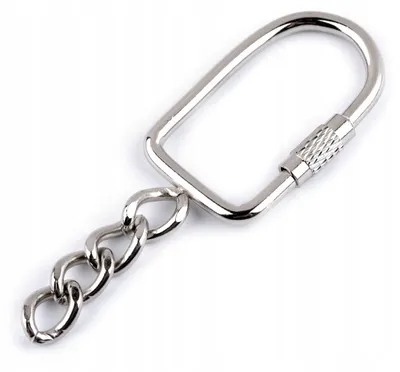 Produktbild von Stoklasa Karabiner mit Kette Silber 24x38mm mit Schloss