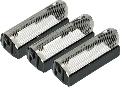 Produktbild von vhbw 3x Scherfolie kompatibel mit Braun Formula 5559, 5569, 5579, 5564, 5567, 5666, 5667 Elektrorasierer + Rahmen, schwarz/silber
