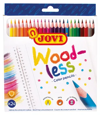 Image de Crayon Jovi triangle sans bois set de 24 couleurs ass