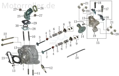 Produktbild von Ventil keil Nockenwelle Ventile Kart 4T Kreidler 80613