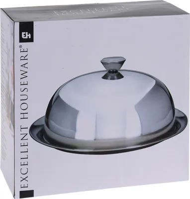 Produktbild von Excellent Houseware Serviertablett, Edelstahl, 24x10 cm, Silber