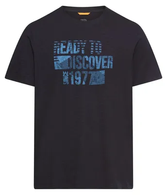 Produktbild von camel active Herren T-Shirt aus Reiner Baumwolle Dunkelblau, Menswear-M