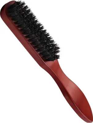 Image de Brosse à cheveux en poils de sanglier avec manche en bois pour la barbe et le styling