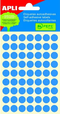 Image de Etiquettes autocollantes, O 10 Mm, bleu - 315 pcs