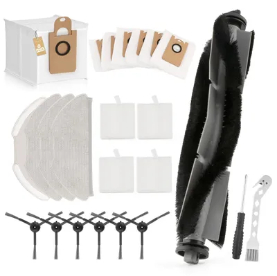 Ersatzteilset für Airrobo T20+ – 2 Hauptbürsten, 8 Seitenbürsten, 6 Staubbeutel