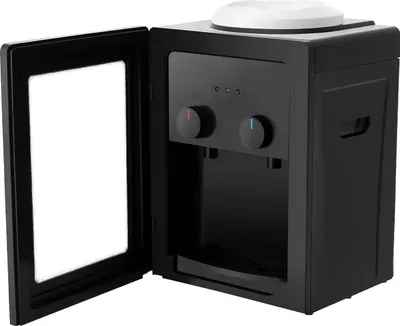 Image de Distributeur d'eau électrique - Distributeur d'eau chaude/froide - 550 W chauffage - 75 W refroidissement - Régulation par thermostat - Acier inoxydable - Noir