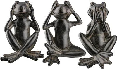 Zdjęcie produktu dla Gilde Figur, Frosch, "Randy", Kunstharz, braun, L. 10 cm, B. 10 cm, H. 15 cm 37633 4063387376331 3 Stück (3-fach sortiert)