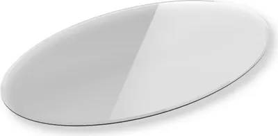 Produktbild von HOOZ Glasplatte – Tischplatte aus ESG-Sicherheitsglas 6 mm mit Facettenschliff, für Couchtisch, Glastisch, oval 100 x 60 cm, Transparent