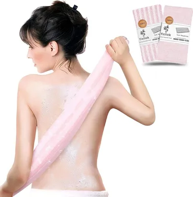 Produktbild von Yiclick 2er Pack Rückenschrubber Peelinghandschuh Schwamm Pink