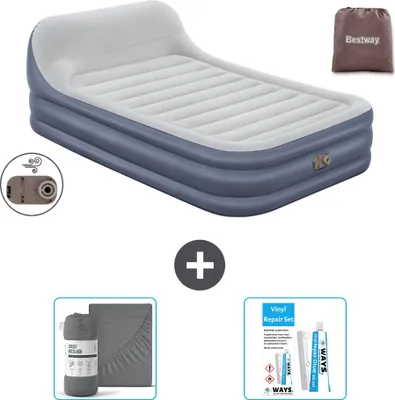Obrázek produktu pro Bestway nafukovací matrace - pro 2 osoby - 152 x 226 x 46 cm - šedá - včetně příslušenství