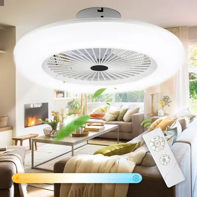 Obrázok produktu pre Stropný ventilátor Jopassy 80w s diaľkovým ovládaním časovač stmievateľné LED osvetlenie s diaľkovým ovládaním