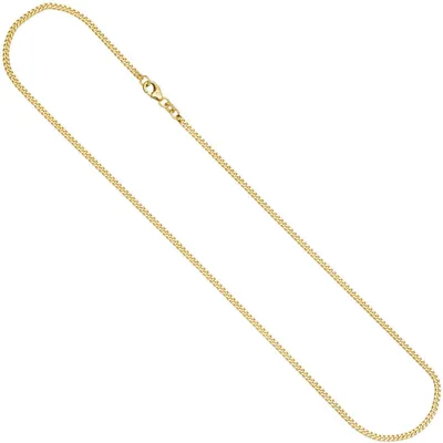 Produktbild von 2,2mm Panzerkette Panzer Kette Collier 585 Gold Gelbgold 60 cm Goldkette