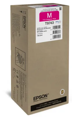 Produktbild von Epson T9743 - 735.2 ml - Größe XXL - Magenta - original - Tintenpatrone - für WorkForce Pro WF-C869R, WF-C869RD3TWFC, WF-C869RDTWF, WF-C869RDTWFC
