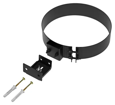 Produktbild von Raik Coltherm Rauchrohrschelle 150mm schwarz doppelwandig für Rauchrohr / Ofenrohr