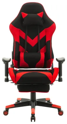 Produktbild von Gaming-Stuhl - Schreibtischstuhl - Rennstuhl - Ergonomischer Stuhl - Verstellbarer Stuhl - Mit Fußstütze - Liegeposition 155° - Nackenkissen