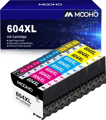 Produktbild von 10er-Pack 604 XL 604XL Patronen Kompatible für Epson XP 2205 XP 3200 XP 4200 XP 3205 XP 4205 Workforce WF 2930 WF 2935 WF 2910