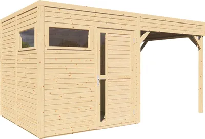 Produktbild von Bertilo Gartenhaus Cubus 2 Lounge - 19 mm naturbelassen