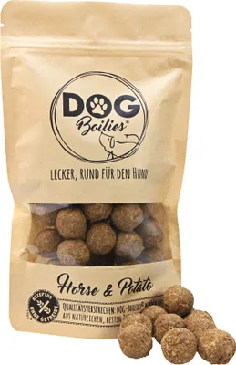 Produktbild von 150g Schecker - Pferd Kartoffel - Dog Boilies Krosse Knabberkugeln