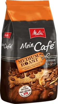 Produktbild von MELITTA Ganze Kaffeebohnen Mein Café Medium Roast 1 kg samtweich vollmundig