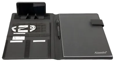 Image de Porte-bloc Alassio® 46221 - A4, anthracite, fermeture magnétique