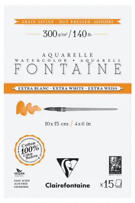 Obrázek produktu pro Clairefontaine 976017C, Sešit s uměleckým papírem, 300 g/m², 15 listy
