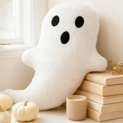 Zdjęcie produktu dla Poduszka Dekoracyjna Dekoracja Duch Duszek Ozdoba Na Halloween 28X40Cm