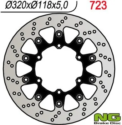 Image de Ng Bremsplatte Vorne Für Suzuki, Yamaha Supermoto (320X118X5)