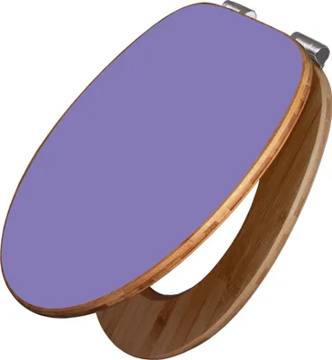 Produktbild von banjado Design WC Sitz Bambus Absenkautomatik -Lavendel - Toilettendeckel mit Absenkautomatik Holz/hochwertiger Bambus Klodeckel/WC-Sitz für alle gängigen Toiletten [TDB2-0015]