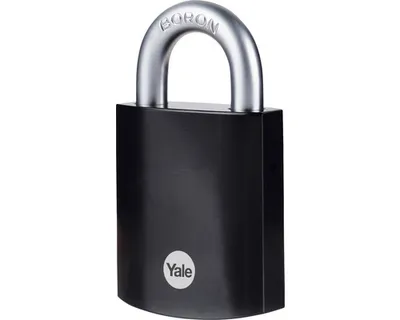 Produktbild von Yale Vorhängeschloss Wetterfest mit Schlüssel, 48mm, Schloss, Schwarz