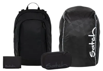 Produktbild von Satch, Schulrucksack-Set AIR Blackjack 4-teilig, ab 4./5. Klasse